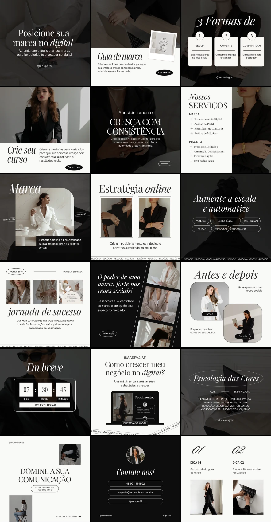 Prévia de feed de marca e posicionamento