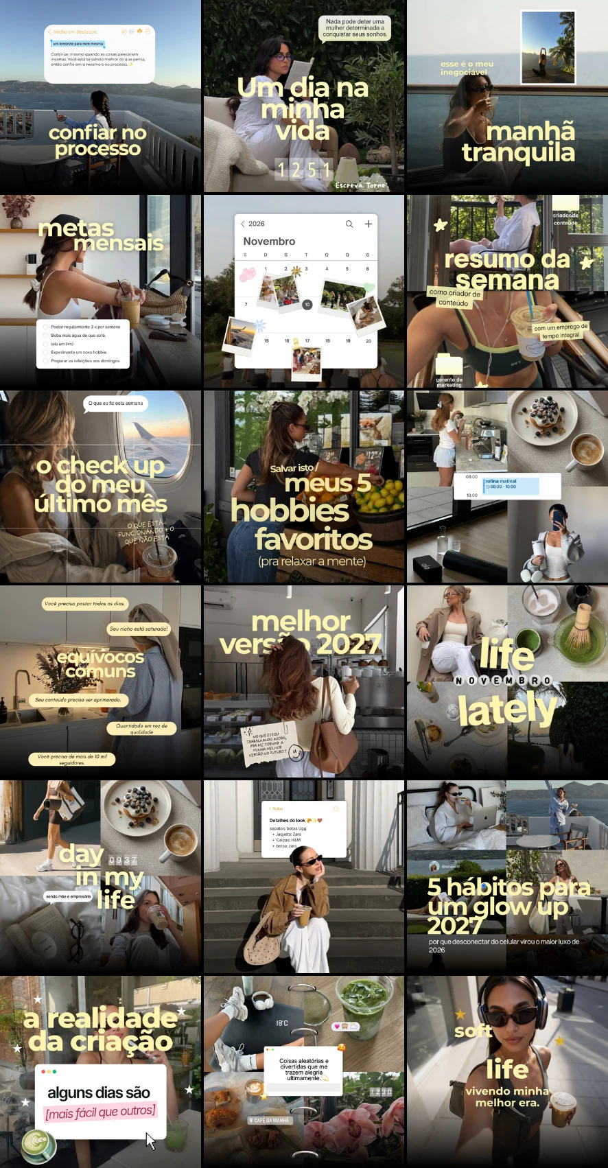 Prévia do novo Pack Lifestyle com tipografia amarela